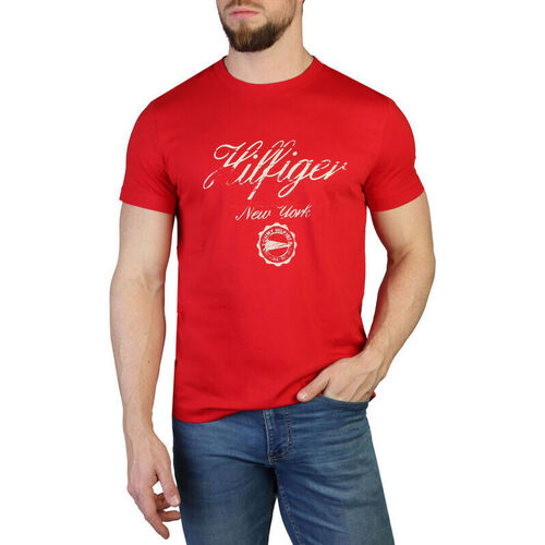 textil Herr T-shirts Tommy Hilfiger - mw0mw30040 Röd