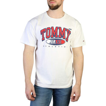 textil Herr T-shirts Tommy Hilfiger - dm0dm16407 Vit