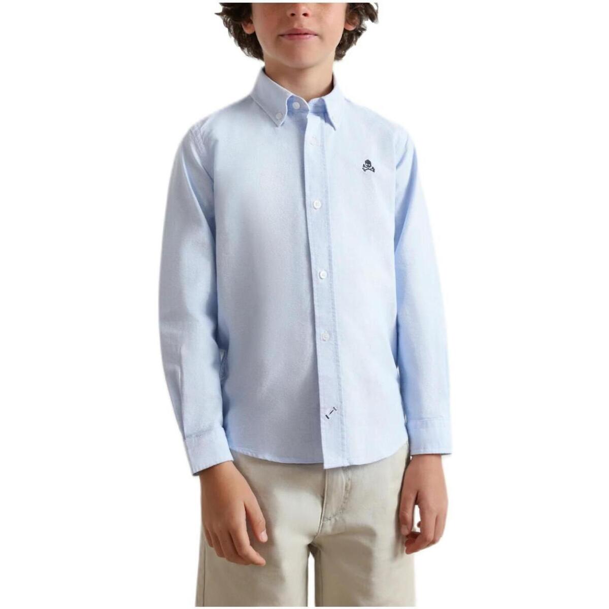 textil Pojkar Långärmade skjortor Scalpers  Blå