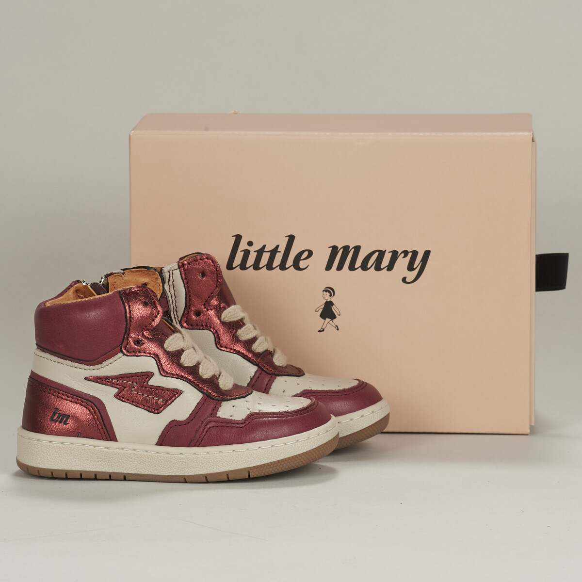 Skor Barn Höga sneakers Little Mary CAMILLE Röd