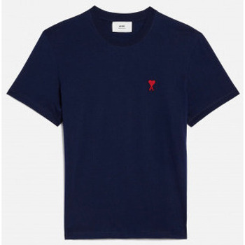textil Herr T-shirts & Pikétröjor Ami Paris T SHIRT  DE COEUR UNISEX NAUTIC BLUE Marin
