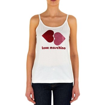 textil Dam T-shirts & Pikétröjor Love Moschino W4H81 01 E1951 Vit