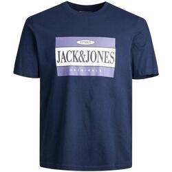 textil Herr T-shirts Jack & Jones  Blå