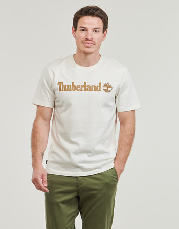 Timberland Linear Logo Short Sleeve Tee Vit