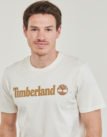 Timberland Linear Logo Short Sleeve Tee Vit