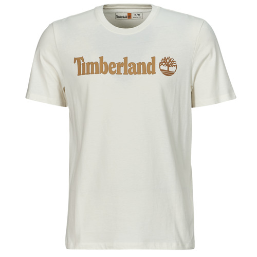 textil Herr T-shirts Timberland Linear Logo Short Sleeve Tee Vit