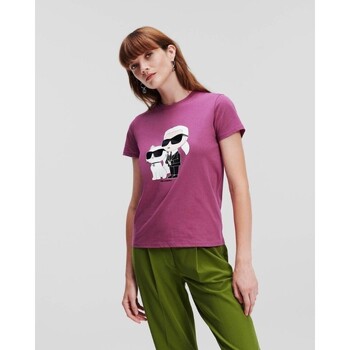 textil Dam T-shirts & Pikétröjor Karl Lagerfeld 230W1704 Rosa