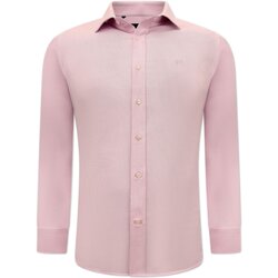 textil Herr Långärmade skjortor Gentile Bellini Enfärgade Oxford Skjorta För Slim Rosa