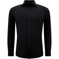 textil Herr Långärmade skjortor Gentile Bellini Oxford Business Skjorta Svart