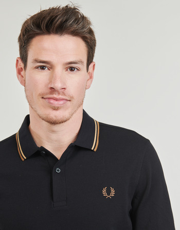Fred Perry TWIN TIPPED FRED PERRY SHIRT Svart / Brun