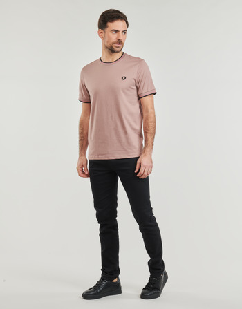 Fred Perry TWIN TIPPED T-SHIRT Rosa / Svart