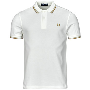 Fred Perry TWIN TIPPED FRED PERRY SHIRT Vit / Beige