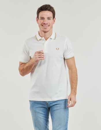 Fred Perry TWIN TIPPED FRED PERRY SHIRT Vit / Beige