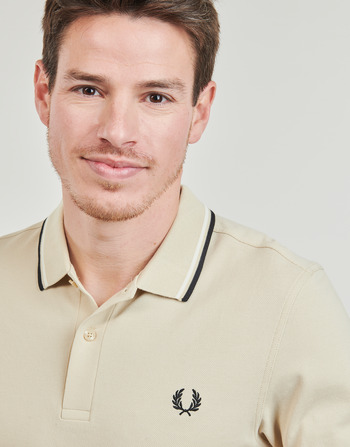 Fred Perry TWIN TIPPED FRED PERRY SHIRT Benvit / Svart