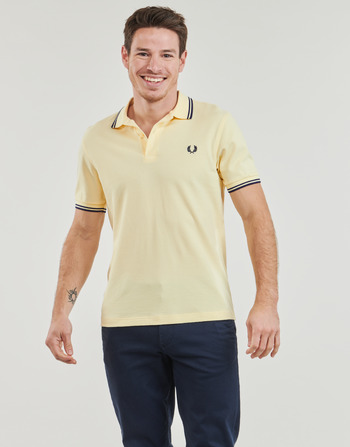 Fred Perry TWIN TIPPED FRED PERRY SHIRT Gul / Marin