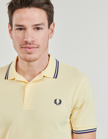 Fred Perry TWIN TIPPED FRED PERRY SHIRT Gul / Marin