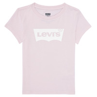 textil Flickor T-shirts Levi's BATWING TEE Rosa / Vit
