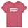 textil Flickor T-shirts Levi's MULTI DAISY BATWING TEE Rosa / Vit