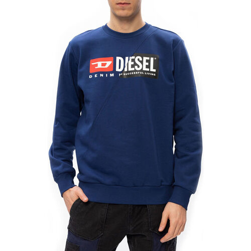 textil Herr Sweatshirts Diesel s-girk-cuty a00349 0iajh 8mg blue Blå