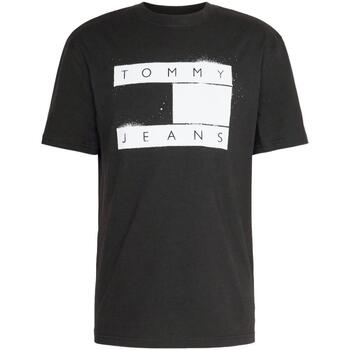 textil Herr T-shirts Tommy Hilfiger  Svart