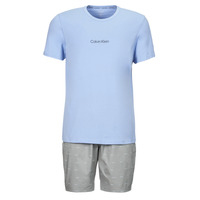 textil Herr Pyjamas/nattlinne Calvin Klein Jeans S/S SHORT SET Blå / Grå