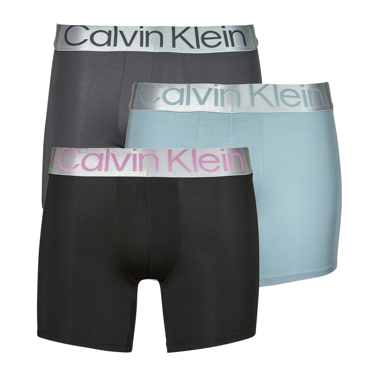 Underkläder Herr Boxershorts Calvin Klein Jeans BOXER BRIEF 3PK X3 Grå / Grå / Svart