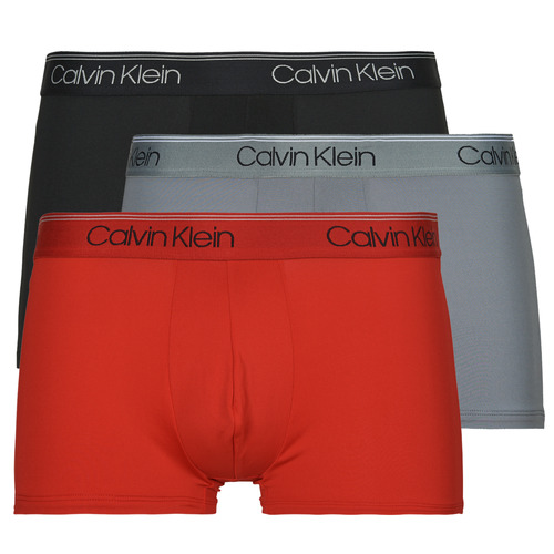 Underkläder Herr Boxershorts Calvin Klein Jeans LOW RISE TRUNK 3PK X3 Svart / Röd / Grå