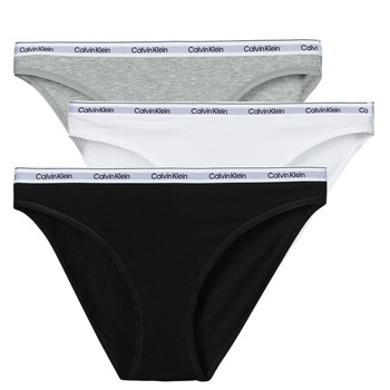 Underkläder Dam Trosor Calvin Klein Jeans BIKINI 3PK X3 Svart / Grå / Vit