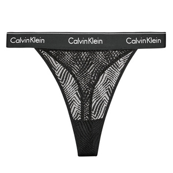 Underkläder Dam String Calvin Klein Jeans STRING THONG Svart