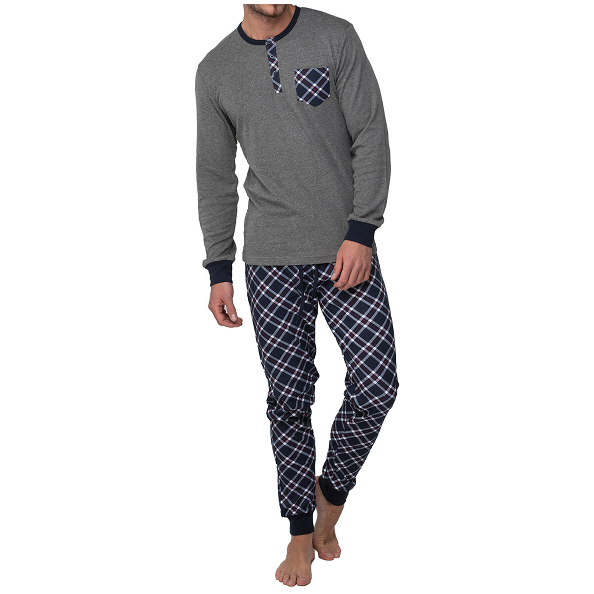 textil Herr Pyjamas/nattlinne Abanderado A0CHJ-1LE Grå