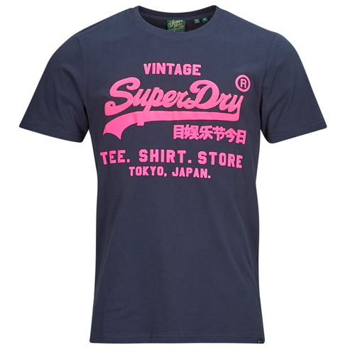 textil Herr T-shirts Superdry NEON VL T SHIRT Marin