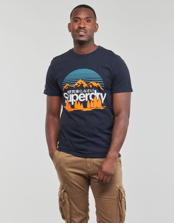 Superdry GREAT OUTDOORS NR GRAPHIC TEE Marin
