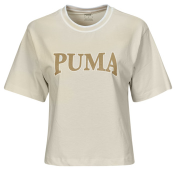 textil Dam T-shirts Puma PUMA SQUAD GRAPHIC TEE Beige