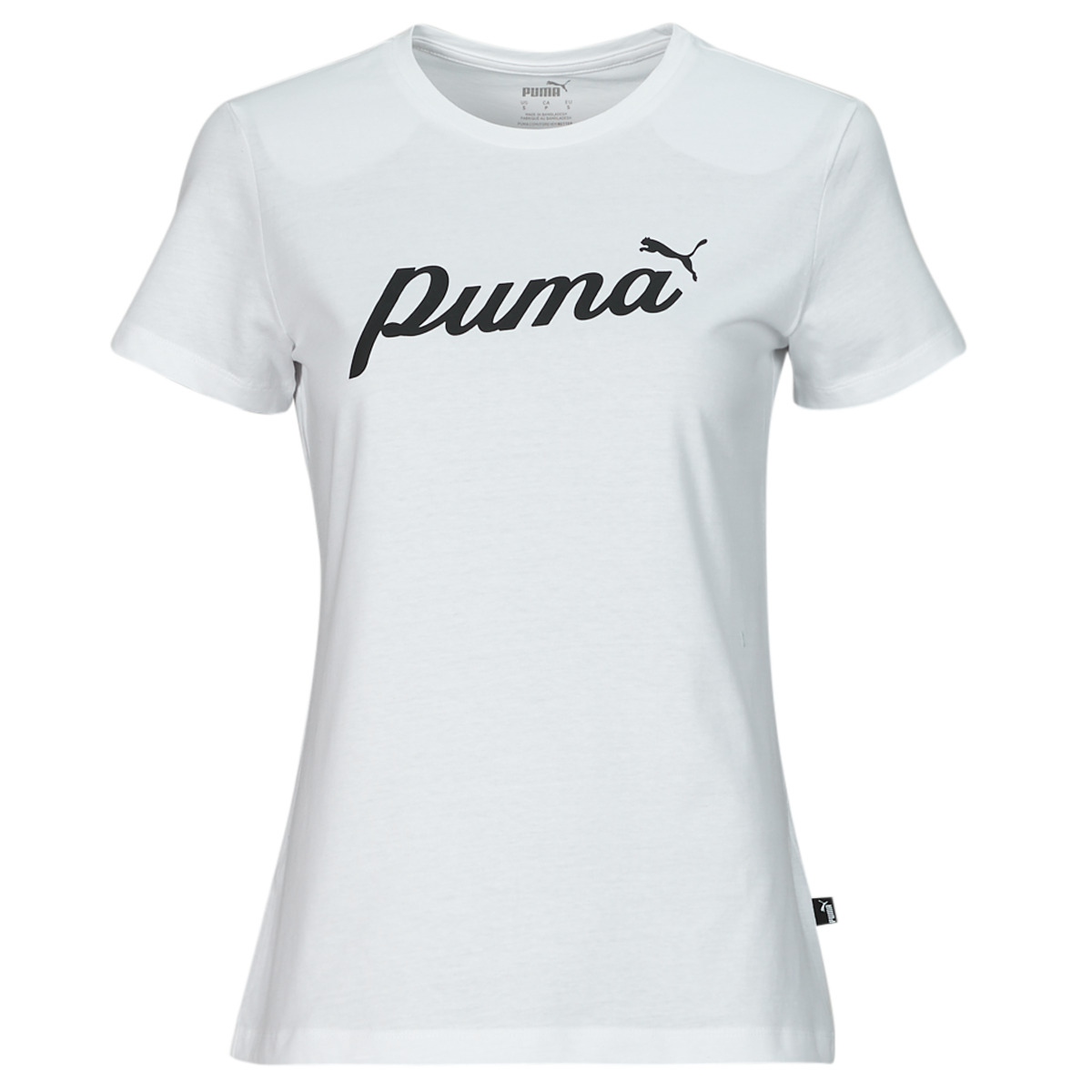 textil Dam T-shirts Puma ESS+ BLOSSOM SCRIPT TEE Vit