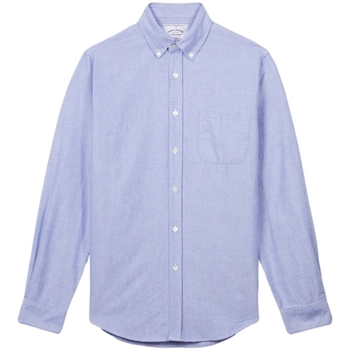textil Herr Långärmade skjortor Portuguese Flannel Brushed Oxford Shirt - Blue Blå