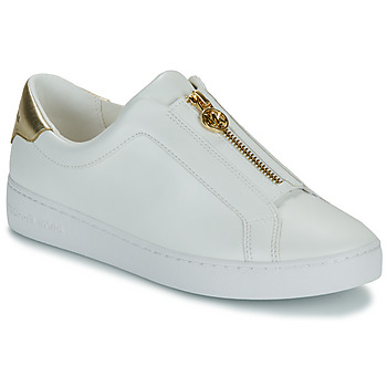 Skor Dam Sneakers MICHAEL Michael Kors KEATON ZIP SLIP ON Vit / Guldfärgad