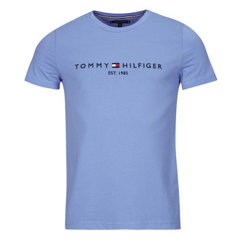 textil Herr T-shirts Tommy Hilfiger TOMMY LOGO TEE Blå