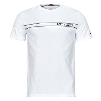 textil Herr T-shirts Tommy Hilfiger MONOTYPE STRIPE Vit