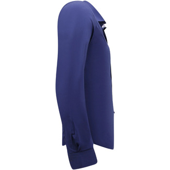 Gentile Bellini Neat Tailored Blus Slimmad Passform Blå