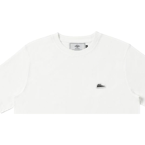 textil Herr T-shirts & Pikétröjor Sanjo T-Shirt Patch Classic - White Vit