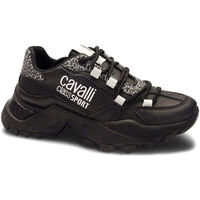 Skor Dam Sneakers Roberto Cavalli CW8766 Black Svart