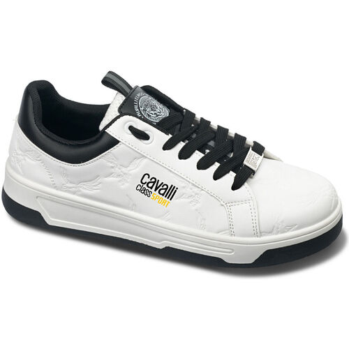Skor Herr Sneakers Roberto Cavalli CM8803 White Vit