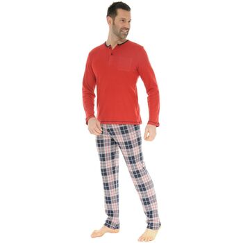 textil Herr Pyjamas/nattlinne Christian Cane DAVY Röd