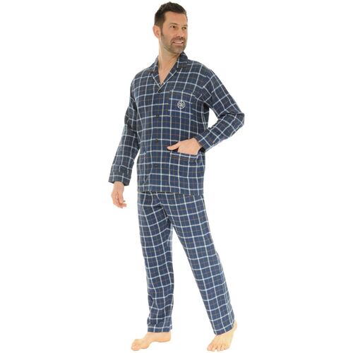 textil Herr Pyjamas/nattlinne Christian Cane PYJAMA BLEU DORIAN Blå