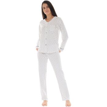 textil Dam Pyjamas/nattlinne Christian Cane CALISTE Vit