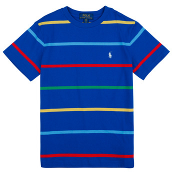 textil Pojkar T-shirts Polo Ralph Lauren SSCNM2-KNIT SHIRTS-T-SHIRT Blå