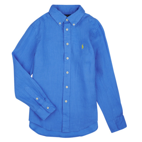 textil Pojkar Långärmade skjortor Polo Ralph Lauren CLBDPPC-SHIRTS-SPORT SHIRT Blå