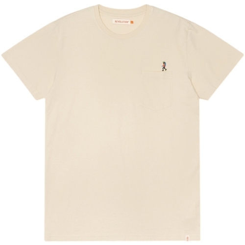 textil Herr T-shirts & Pikétröjor Revolution Regular T-Shirt 1330 HIK - Off White Vit