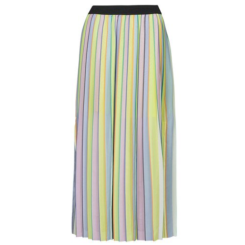 textil Dam Kjolar Karl Lagerfeld stripe pleated skirt Flerfärgad