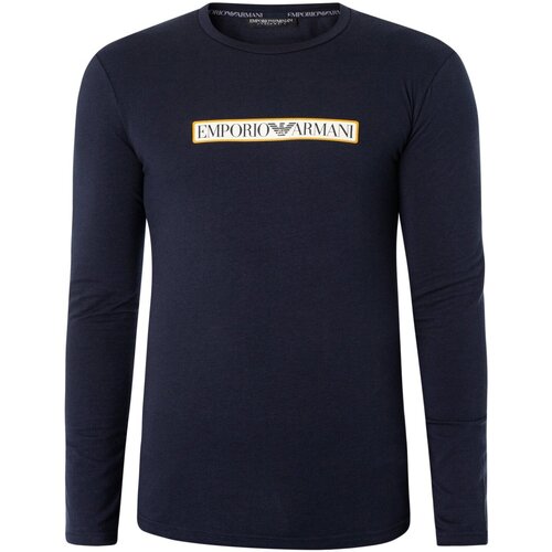 textil Herr Långärmade T-shirts Emporio Armani 111023 3F517 Blå